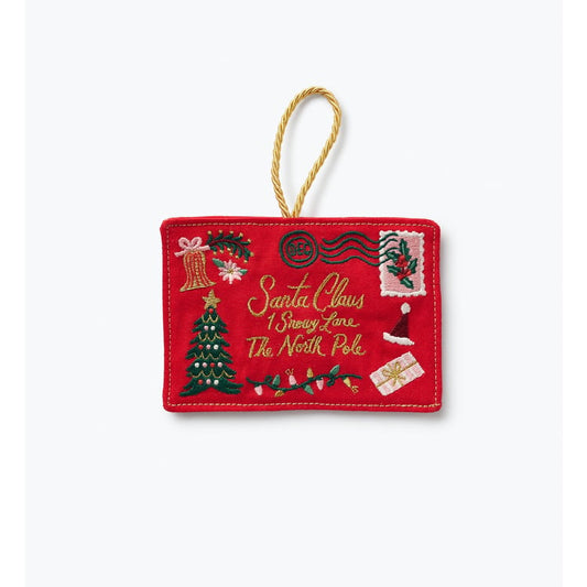Embroidered Ornament - Santa Letter