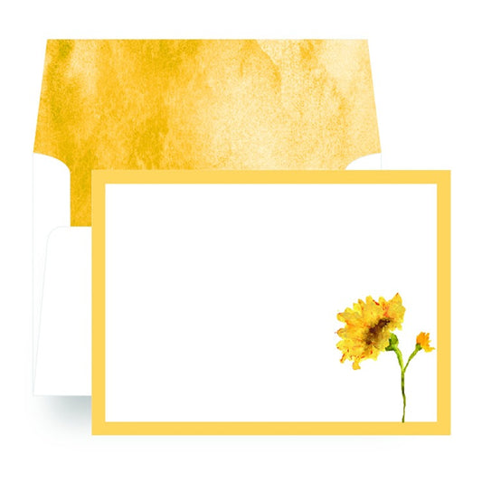 Notecards - Renew Flower Yellow