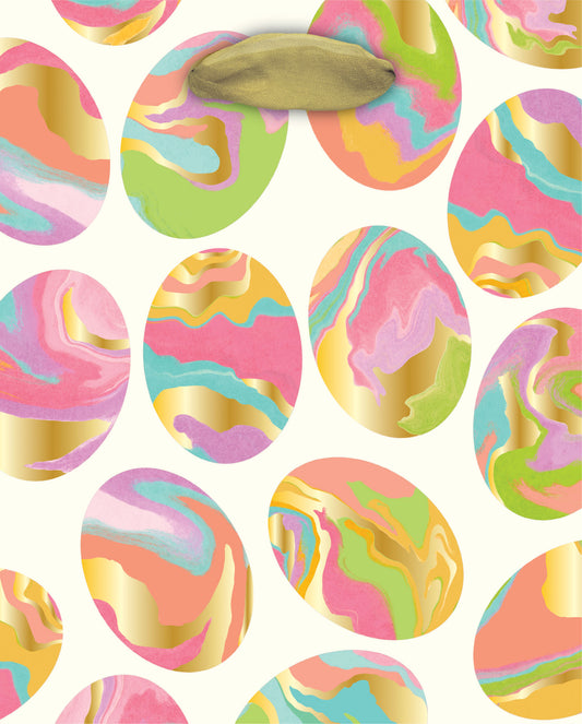 Small Gift Bag - Marbled Easter Eggs