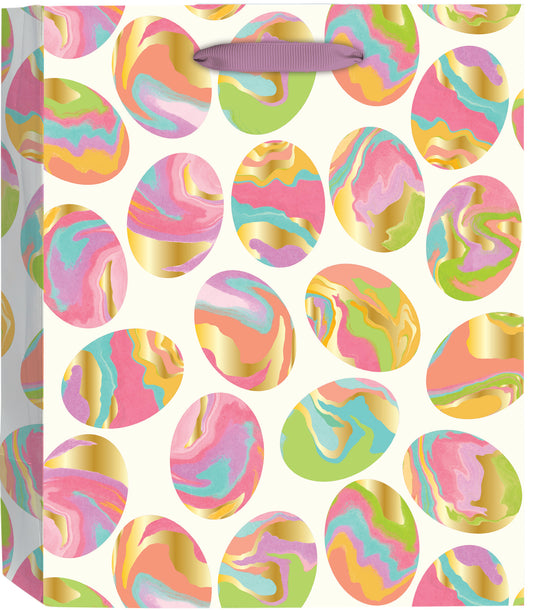 Medium Gift Bag - Marbled Easter Eggs