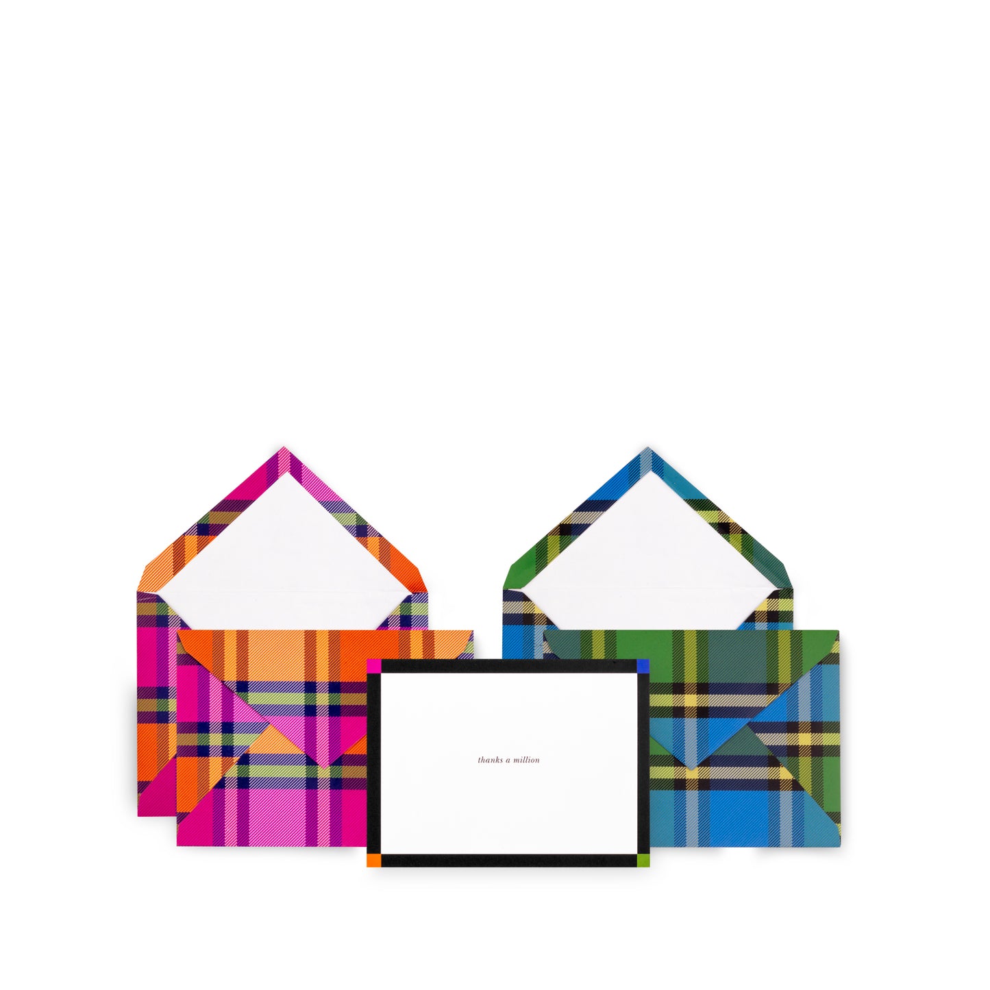 Thank You Notecard Set - Grand Plaid Duo