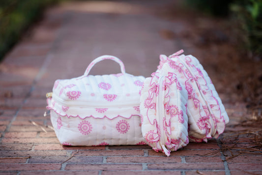 Cosmetic Bags Set - Rosette
