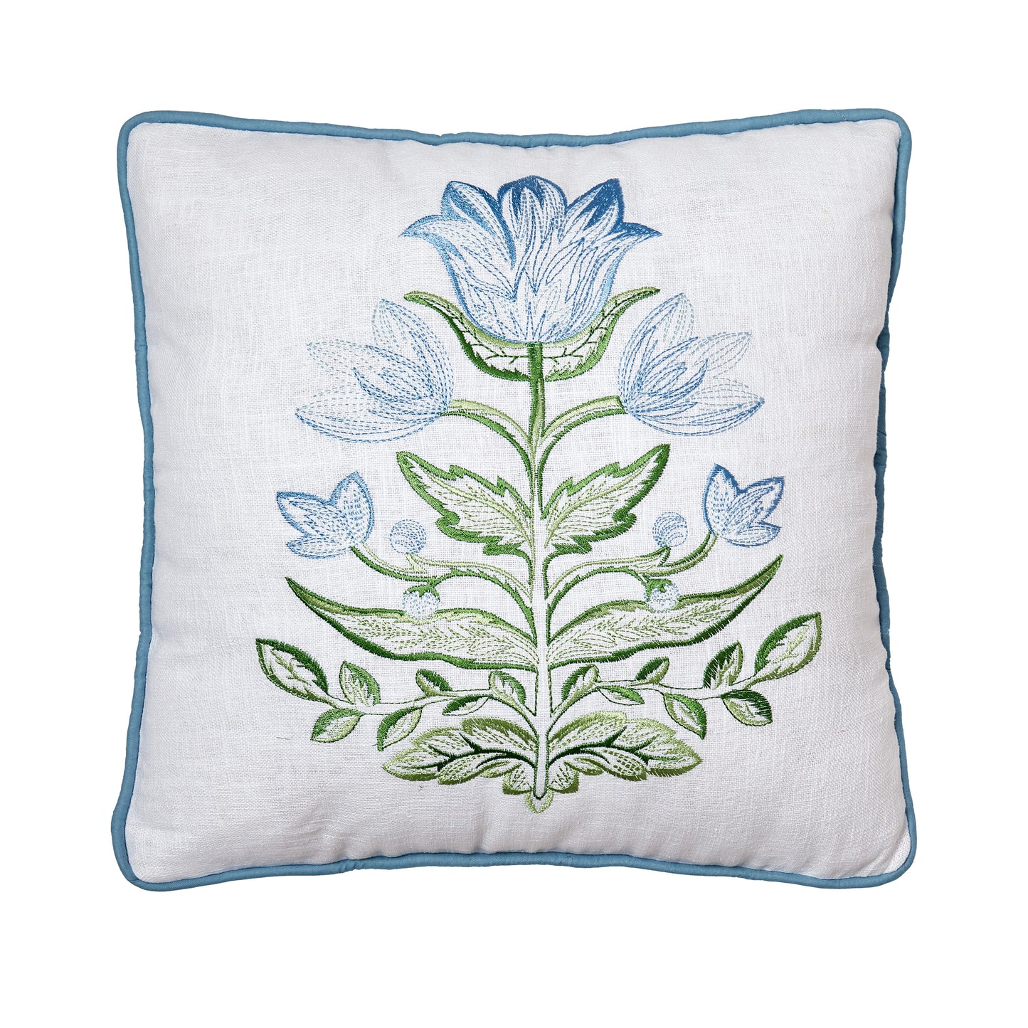 Embroidered Pillow - Mughal Flower