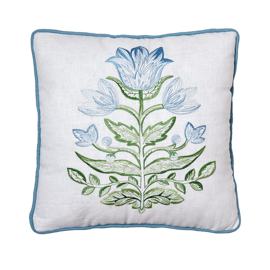 Embroidered Pillow - Mughal Flower