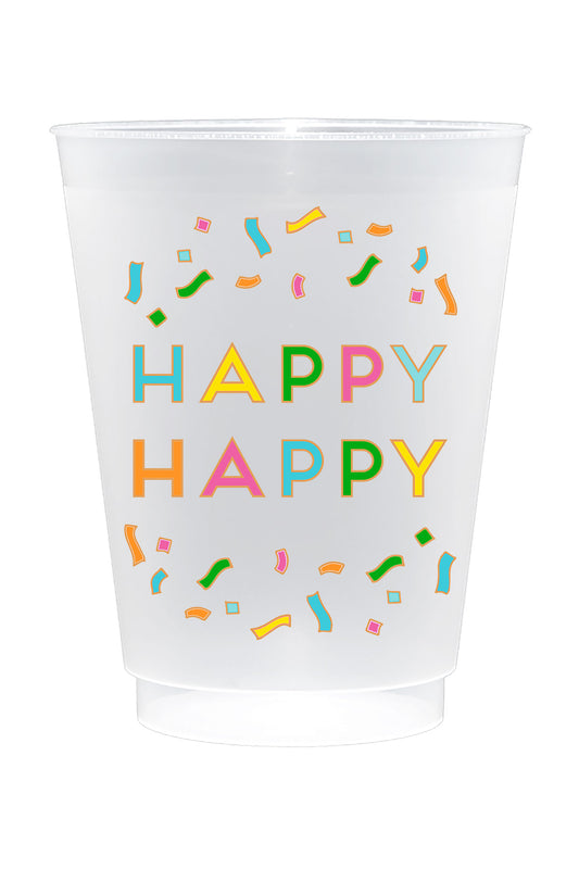 Plastic Cups - Happy Birthday - 16oz