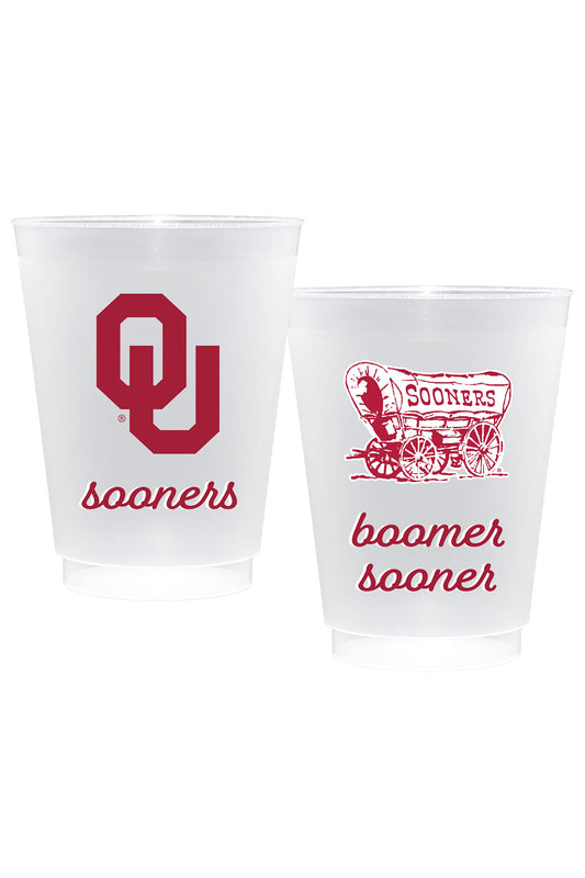 Plastic Cups - Oklahoma Sooners - 16oz