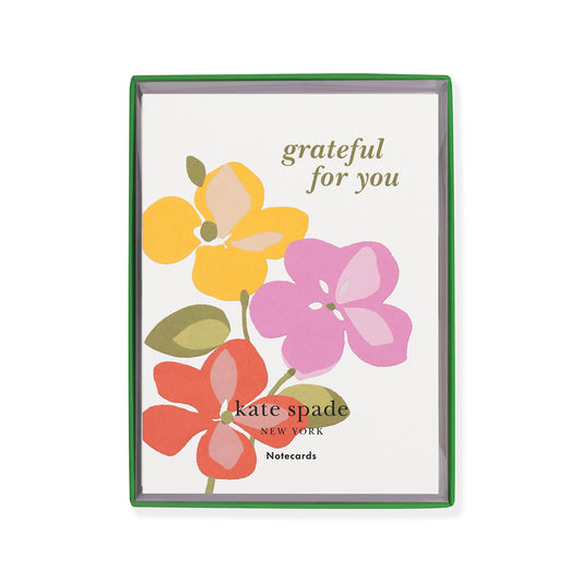 Thank You Notecard Set - Spring Pansies