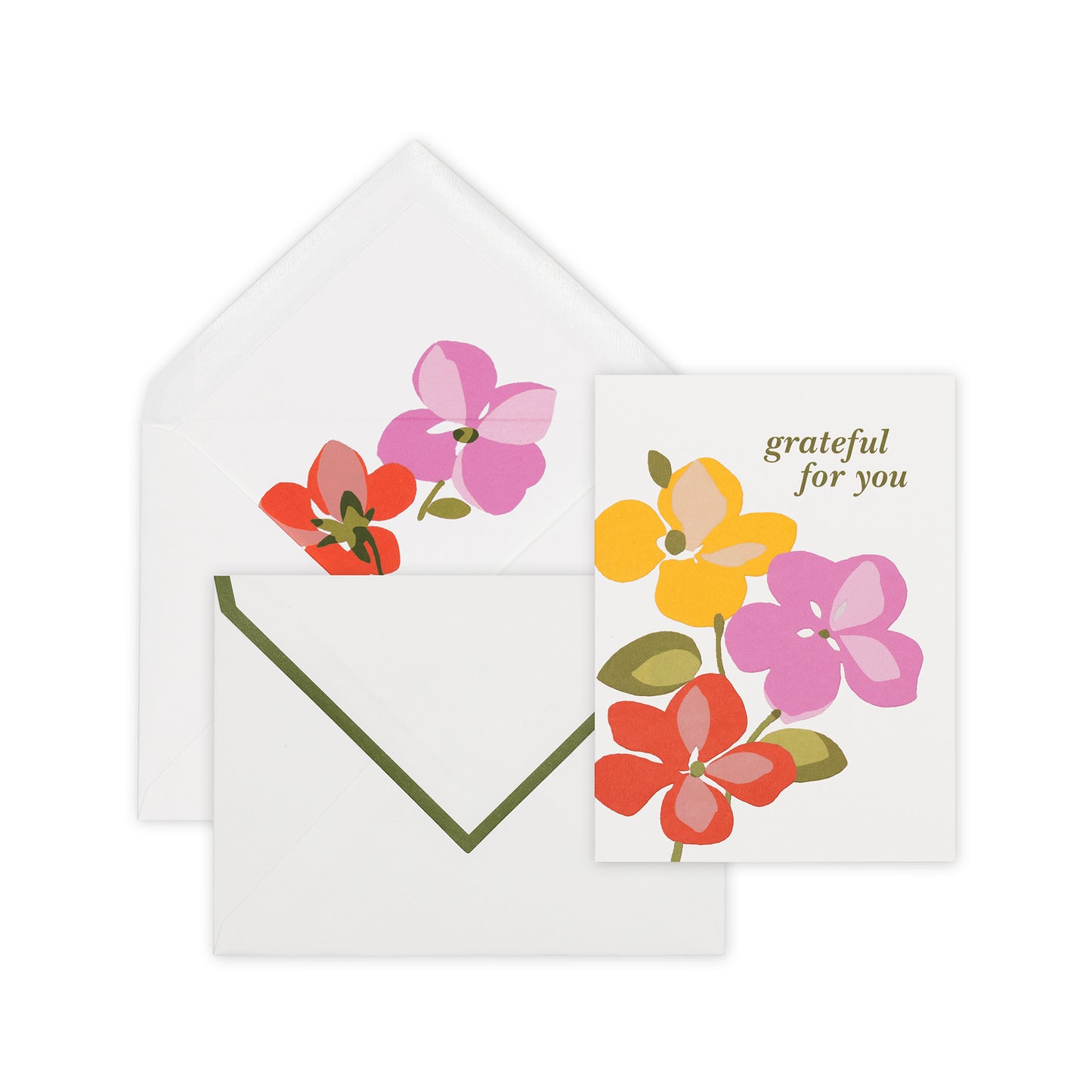 Thank You Notecard Set - Spring Pansies
