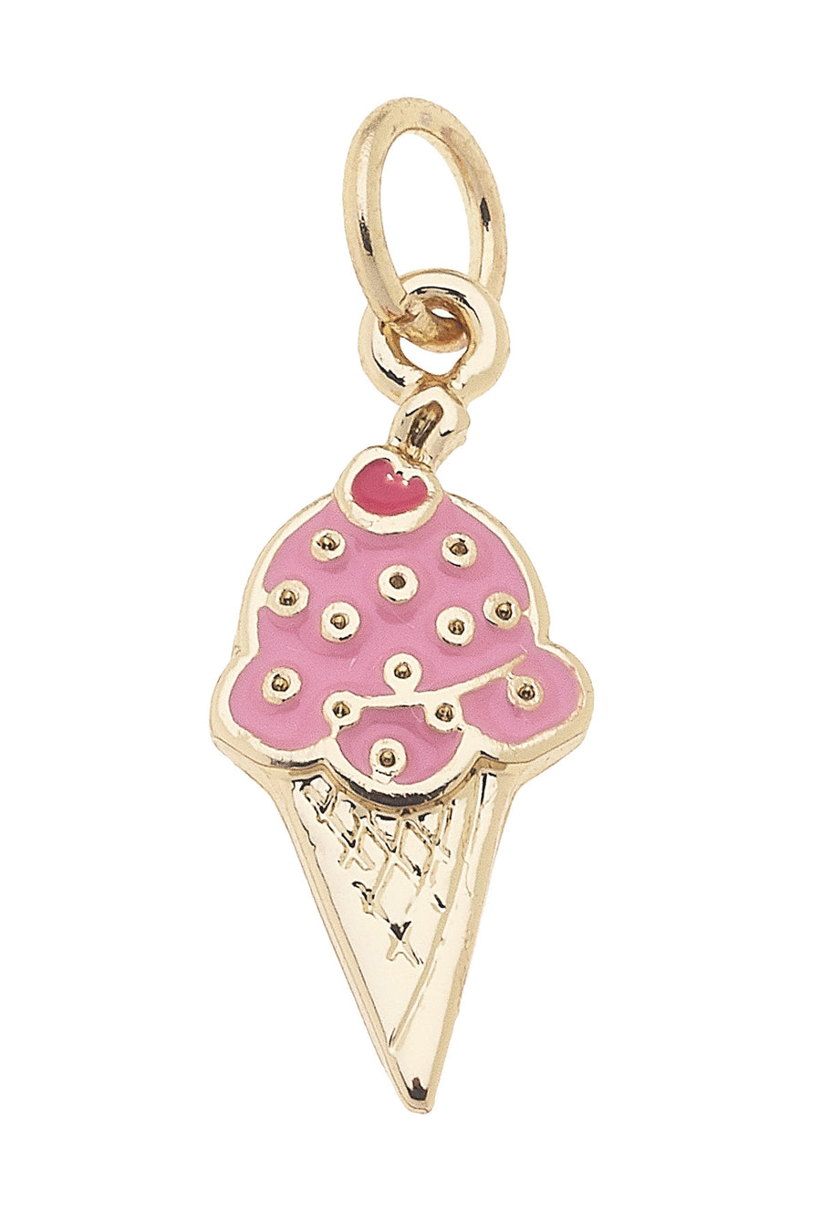 Charm - Ice Cream Cone - Pearl Studded