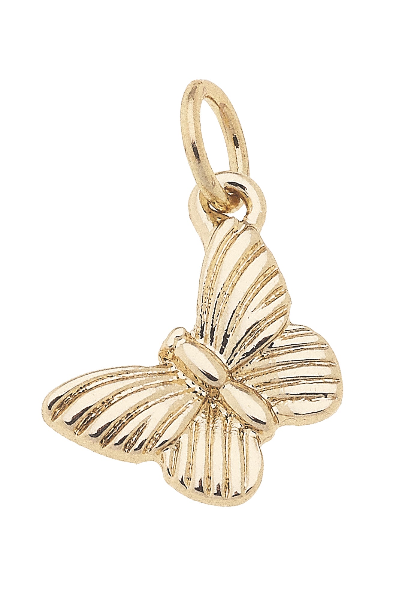Charm - Leaning Butterfly - Shiny Gold
