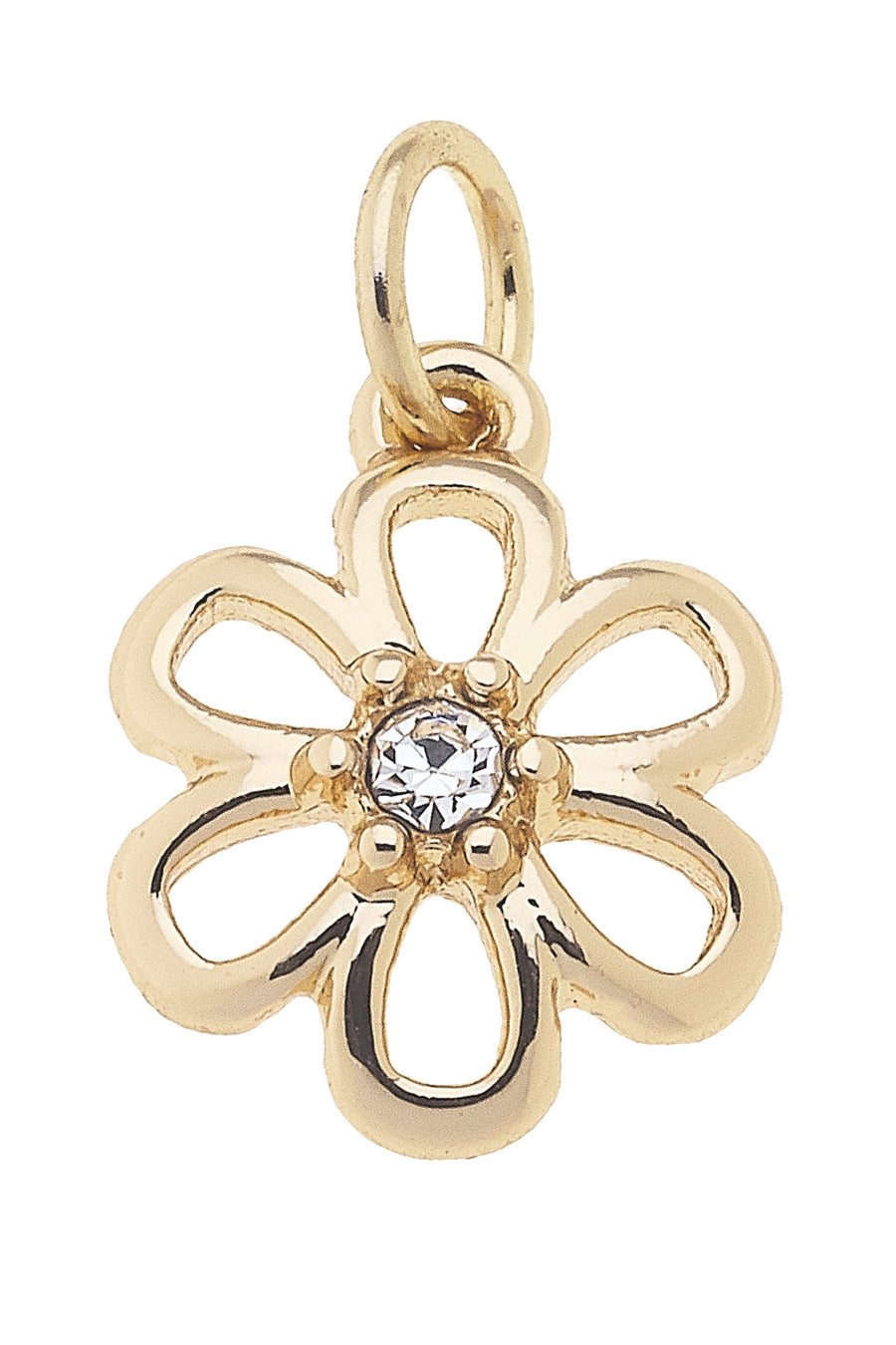 Charm - Gold Mini Open Flower