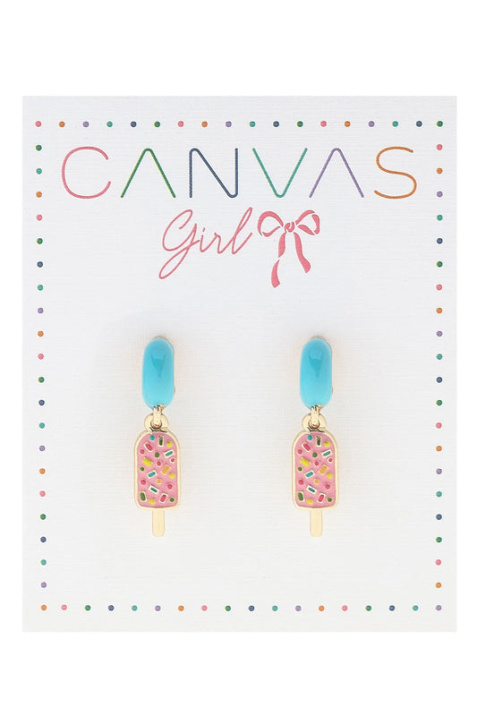 Hoop Earrings - Popsicles - Aqua