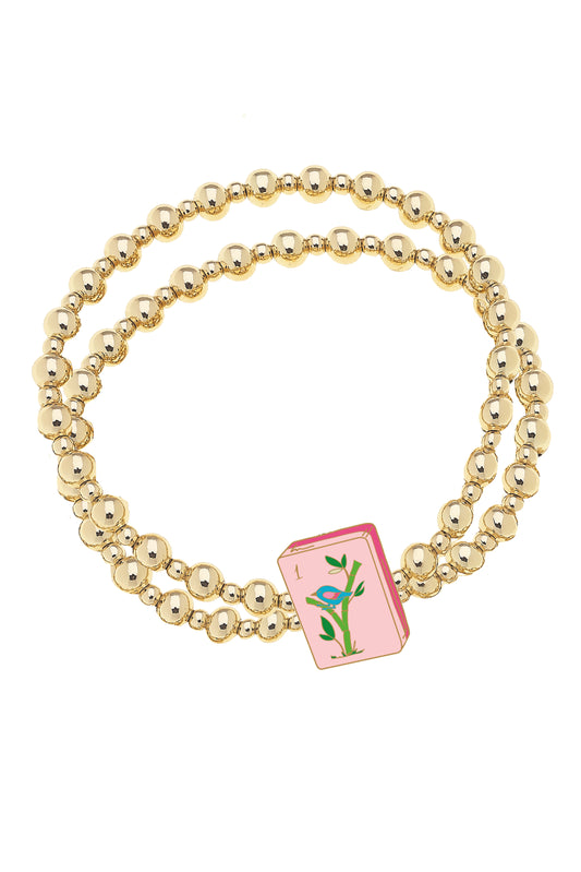 Stretch Bracelet - Mahjong - Shiny Gold