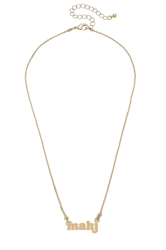 Mahj Ball Chain Necklace - Shiny Gold