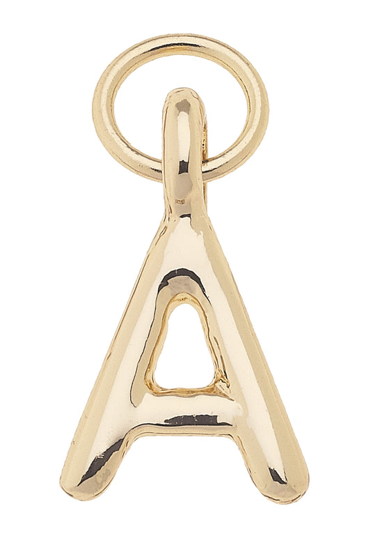 Charm - Initial "A" - Shiny Gold