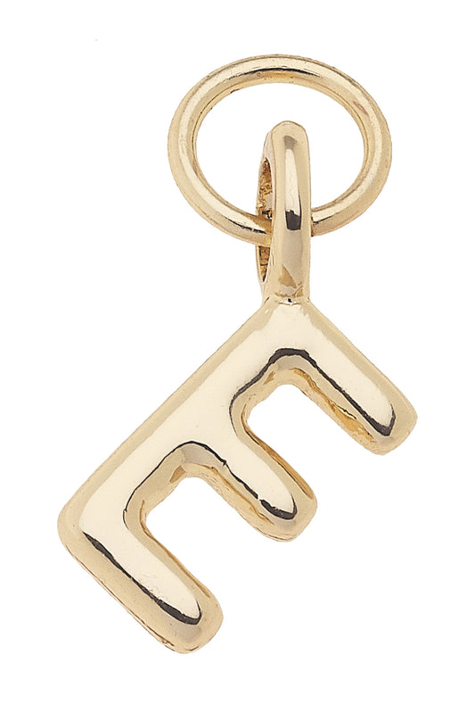 Charm - Initial "E" - Shiny Gold