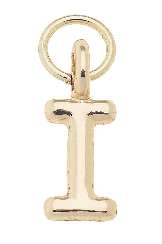 Charm - Initial "I" - Shiny Gold