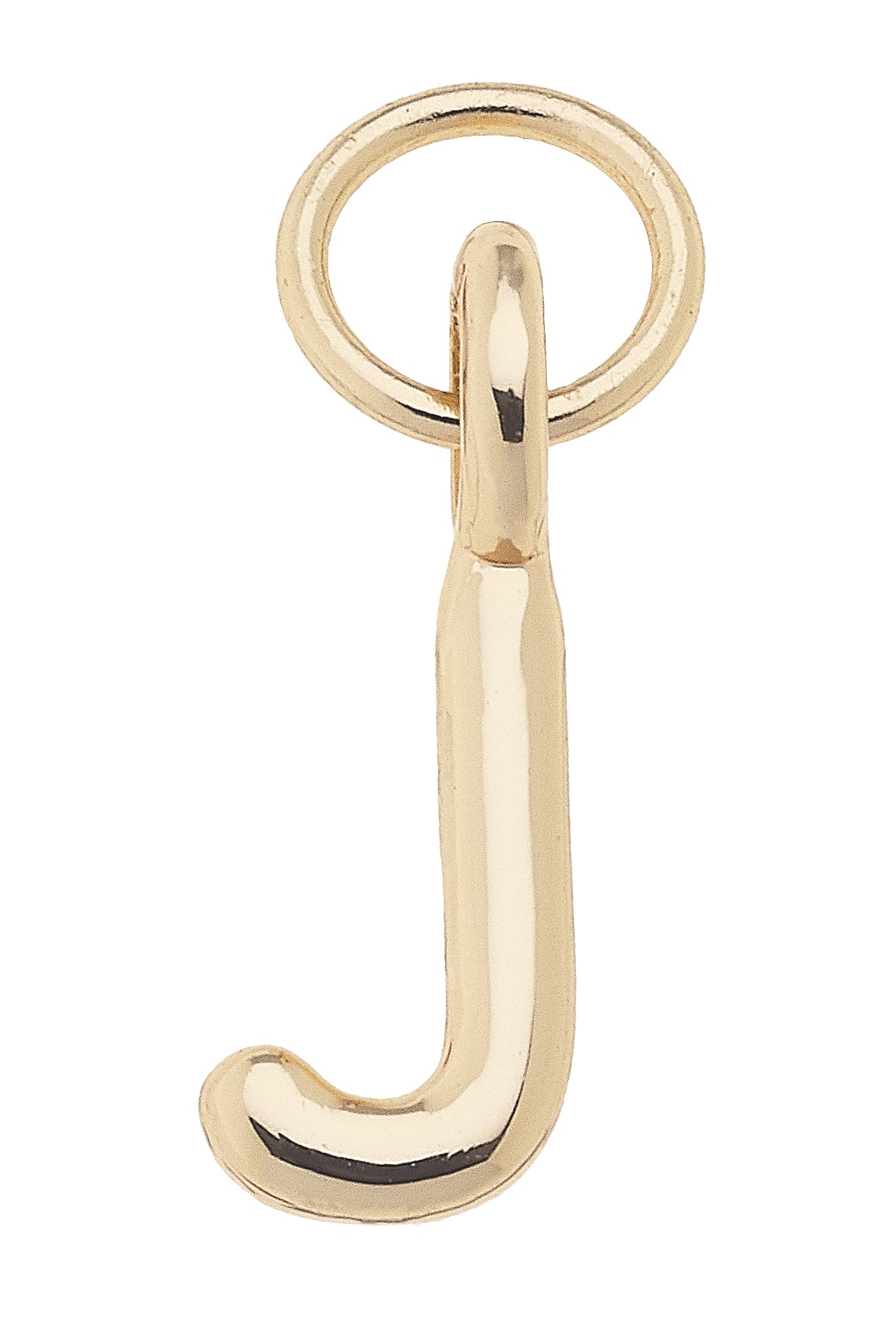 Charm - Initial "J" - Shiny Gold