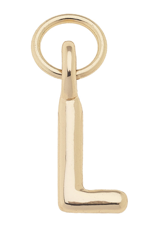 Charm - Initial "L" - Shiny Gold