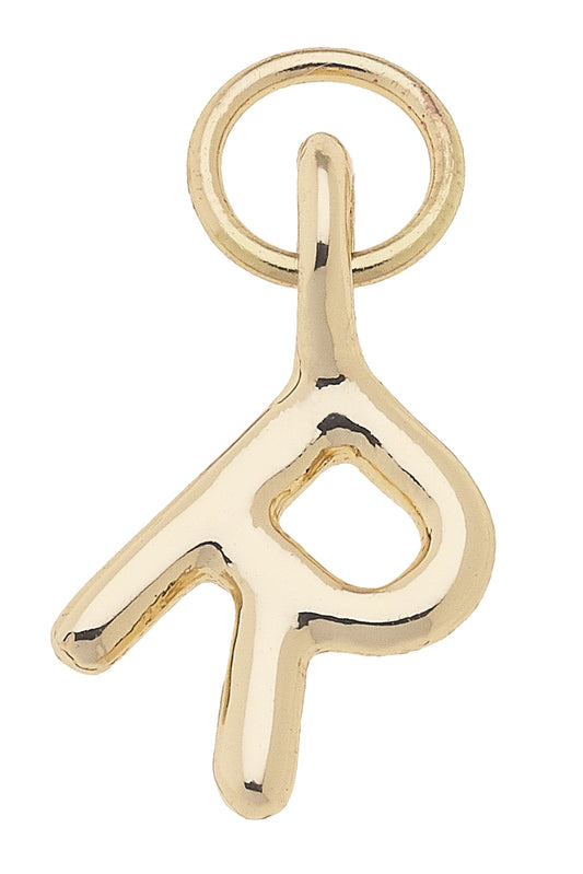 Charm - Initial "R" - Shiny Gold