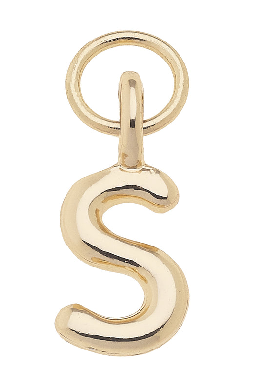 Charm - Initial "S" - Shiny Gold