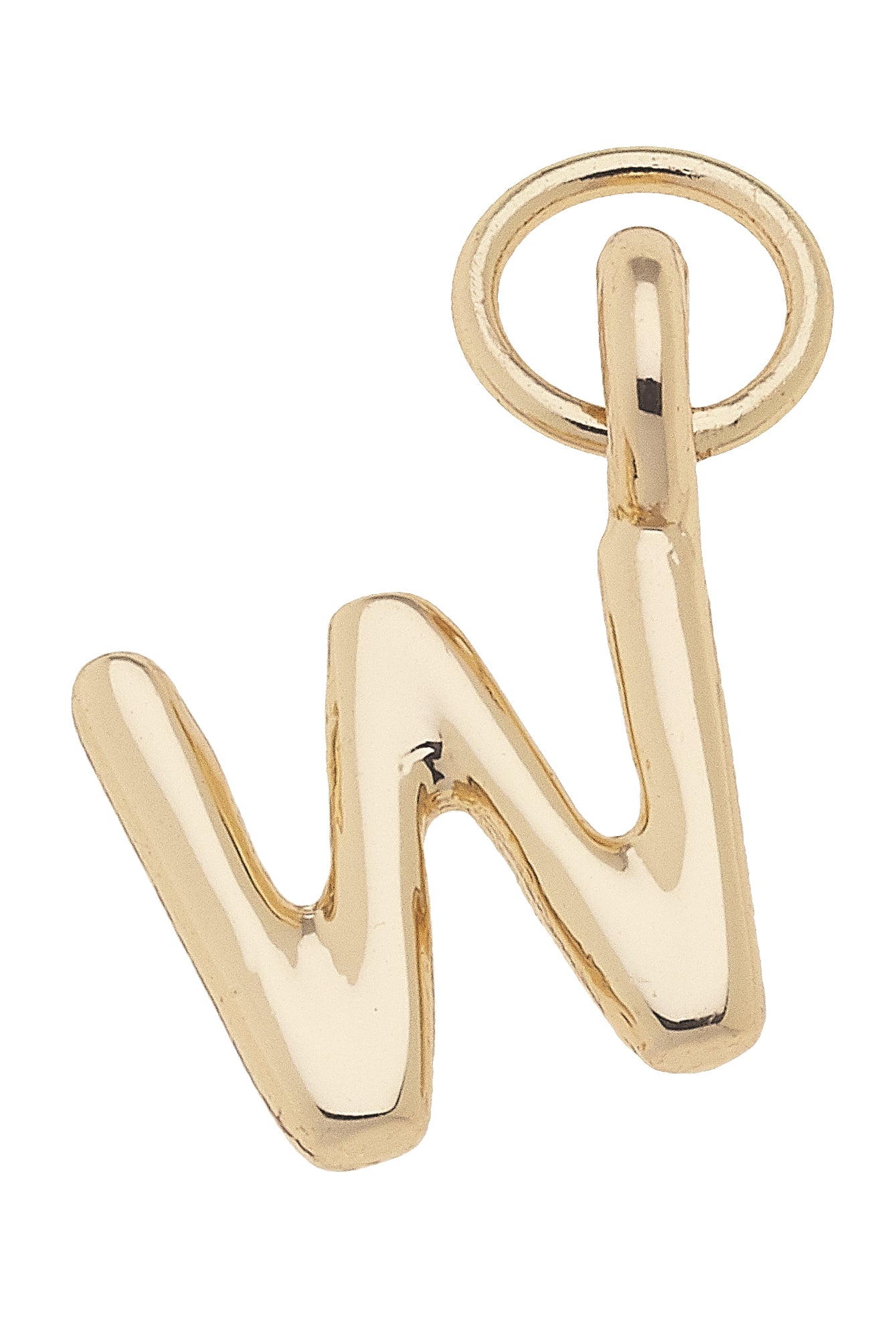 Charm - Initial "W" - Shiny Gold