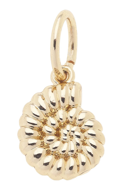 Charm - Gold Spiral Shell