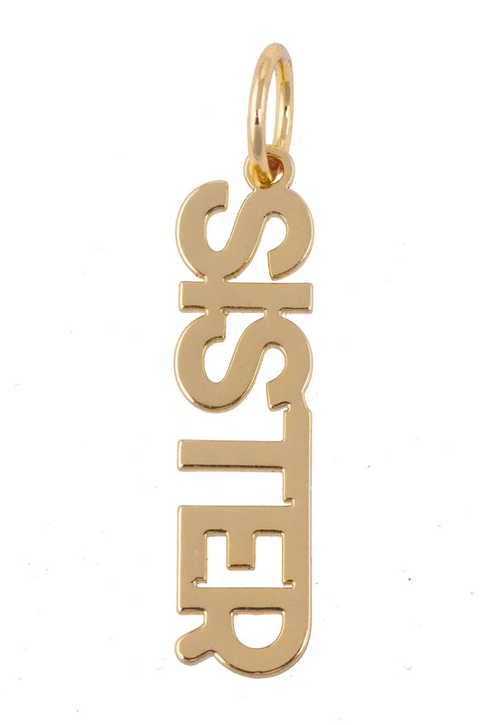 Charm - Sister Block Letter