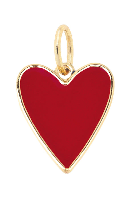 Charm - Red Enamel Heart