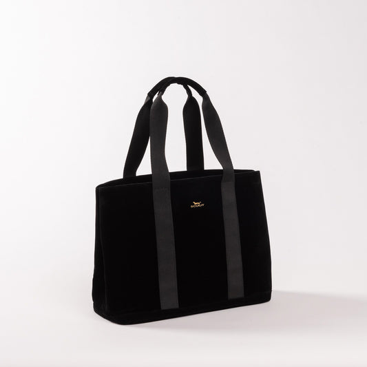 Miss Manors Tote - Black Velvet