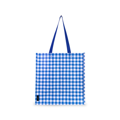 Grocery Tote - Blue Gingham