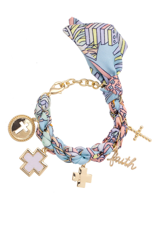 Louisa Scarf Chain Bracelet - Pastel