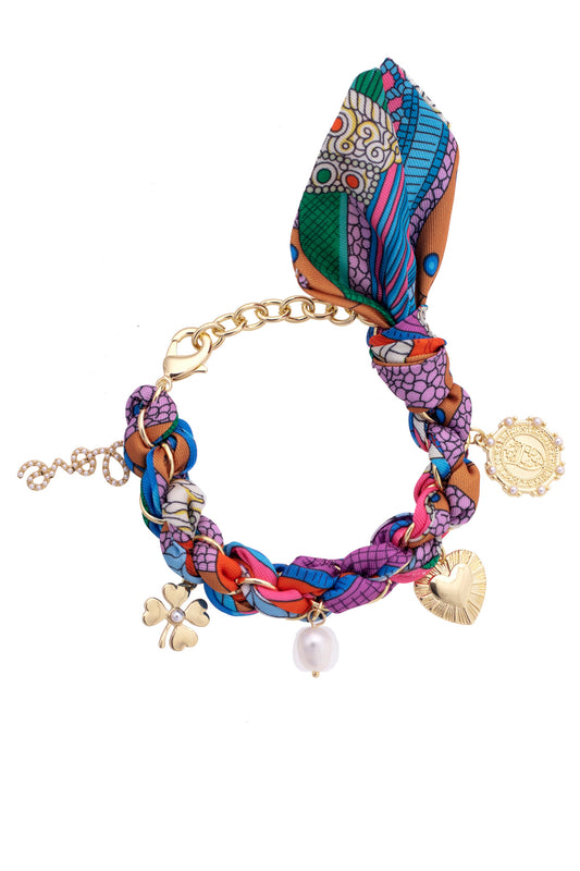 Noelle Scarf Chain Bracelet - Multi