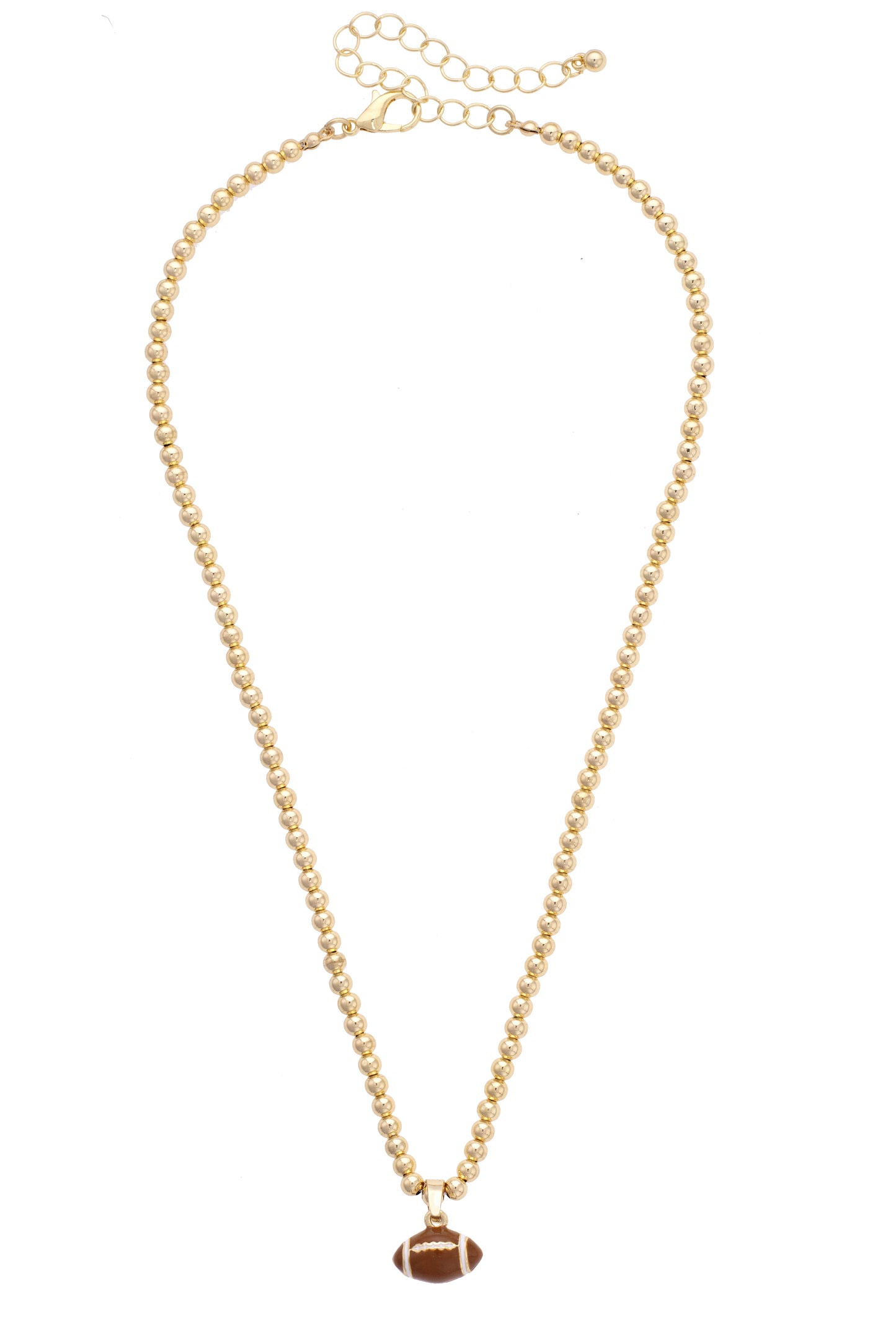 Football Enamel Bead Necklace