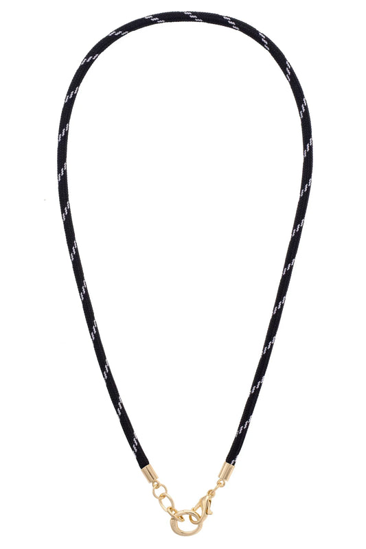 Goldie Paracord Charm Necklace Base - Black
