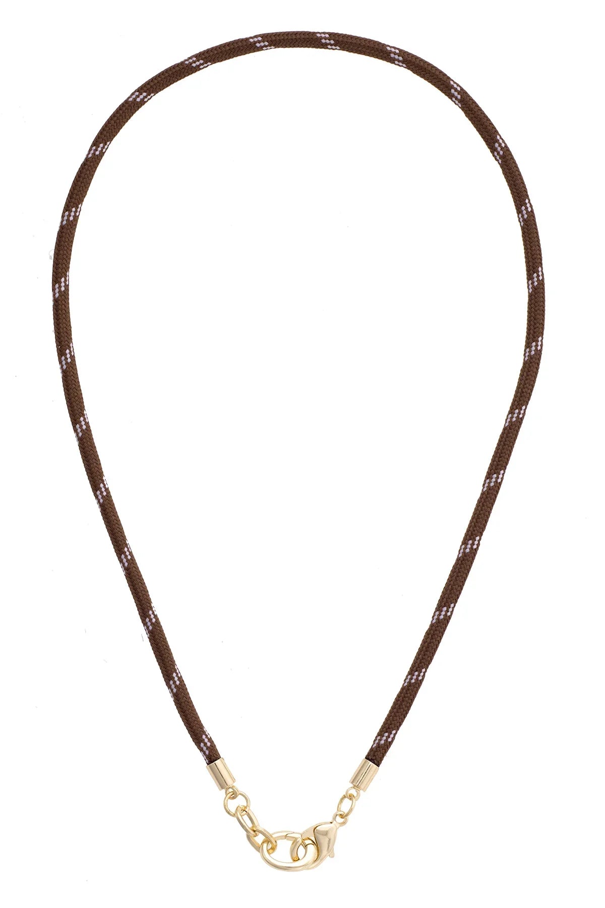 Goldie Paracord Charm Necklace Base - Brown