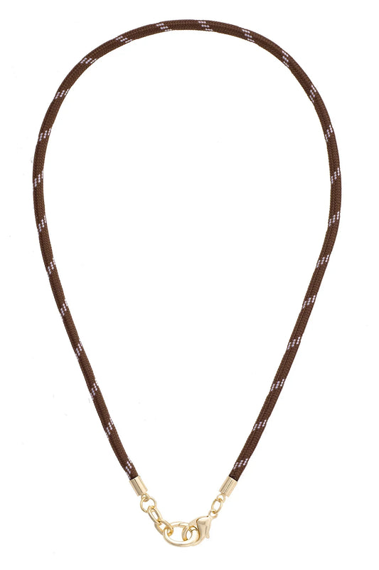 Goldie Paracord Charm Necklace Base - Brown
