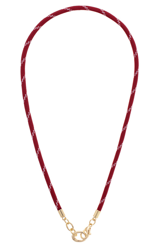 Goldie Paracord Charm Necklace Base - Crimson