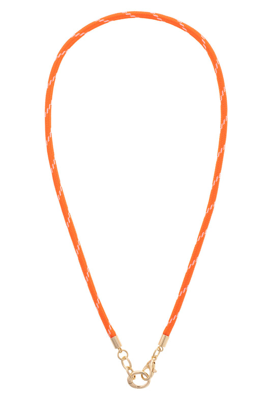 Goldie Paracord Charm Necklace Base - Orange