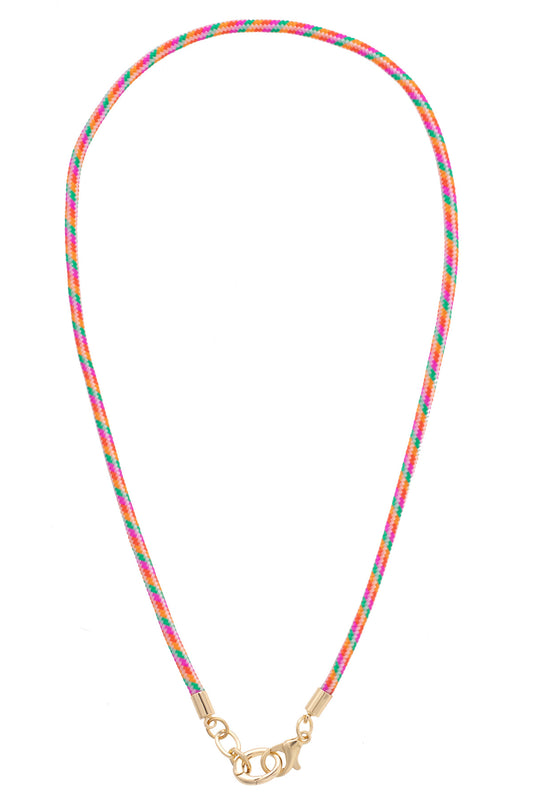 Goldie Paracord Charm Necklace Base - Pink
