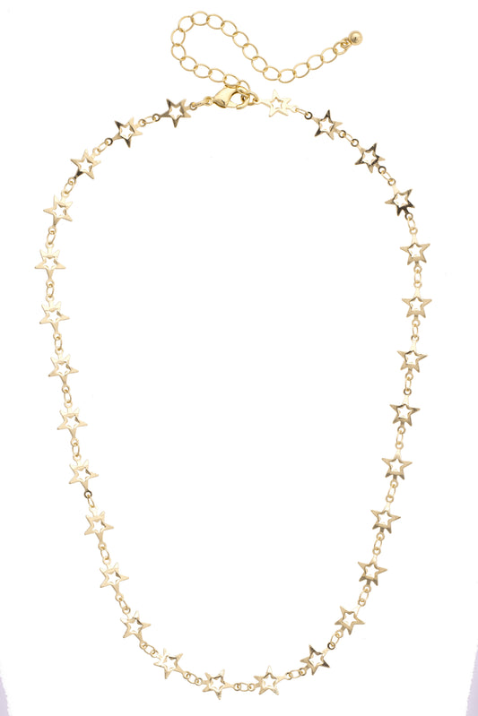 Brooke Star Linked Gold Necklace