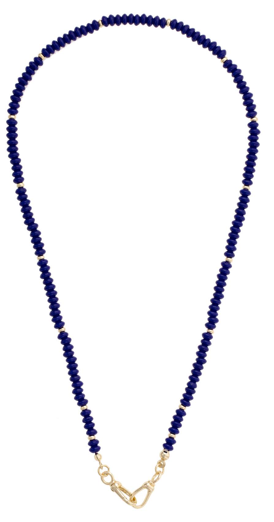 Aurora Beaded Necklace - Navy