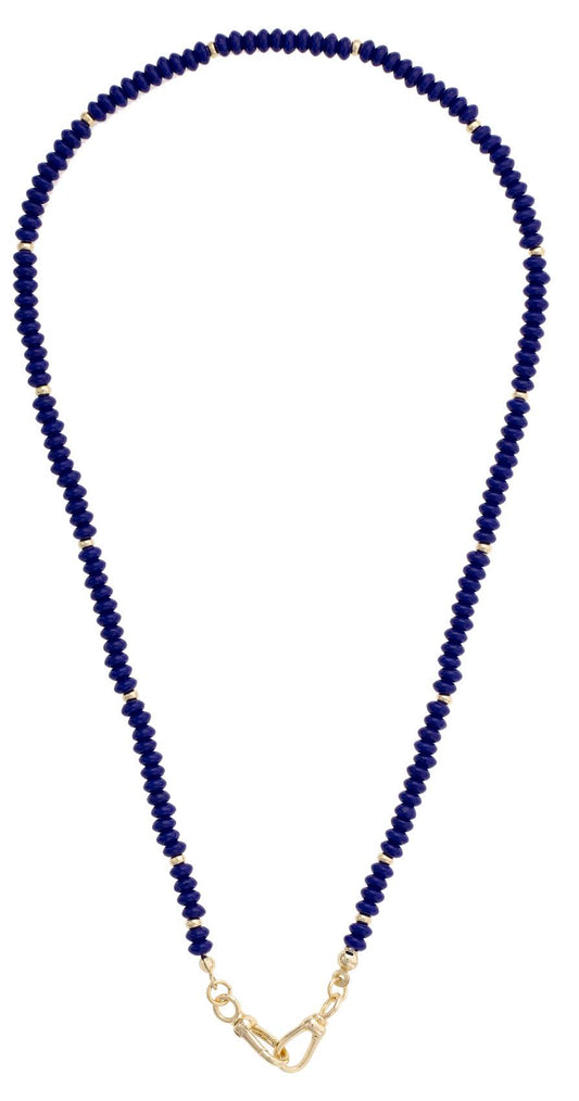 Aurora Beaded Necklace - Navy