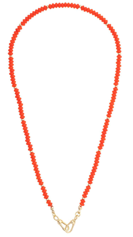 Aurora Beaded Necklace - Orange