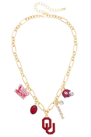 Oklahoma Sooners Gameday Charm Necklace