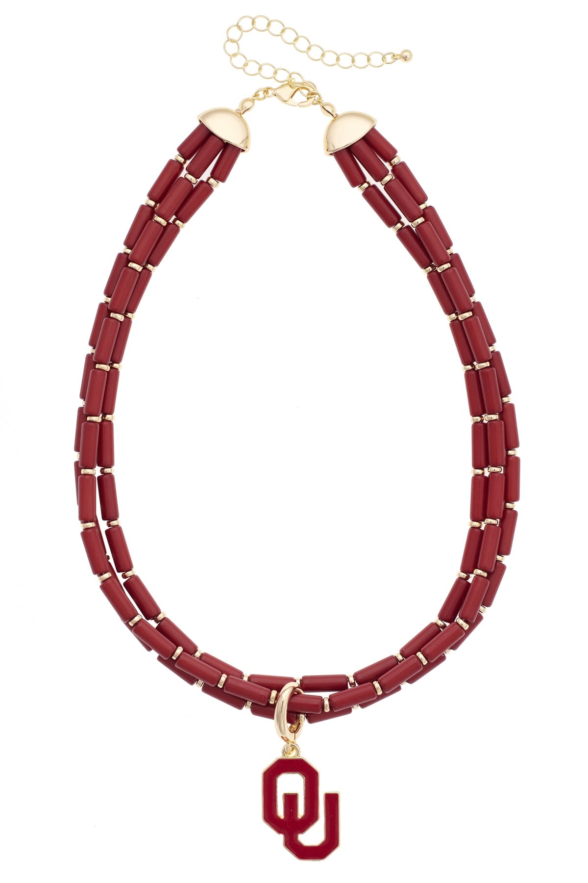 Oklahoma Sooners Multi-Strand Beaded Necklace