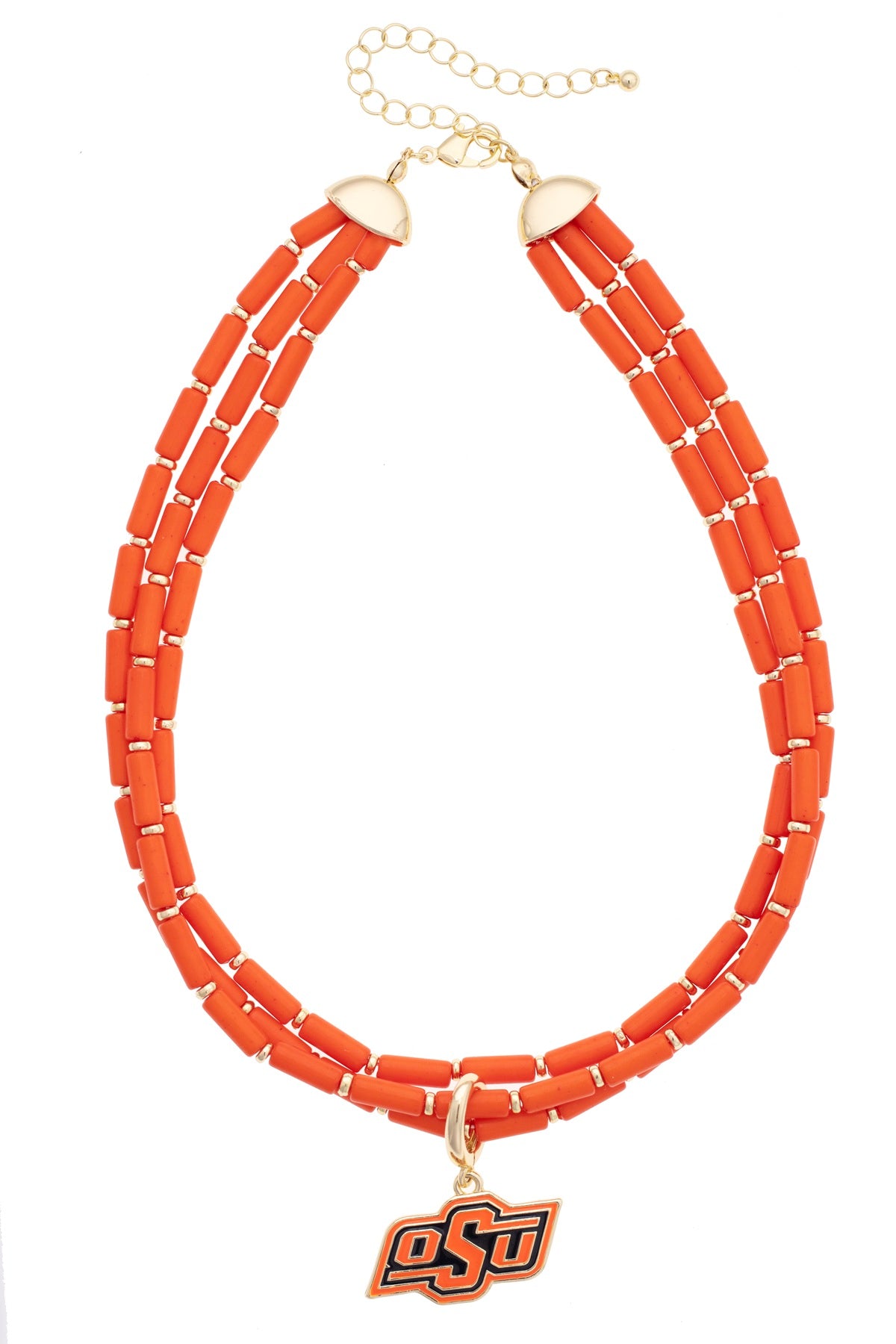 Oklahoma State Cowboys Multi-Strand Beaded Necklace