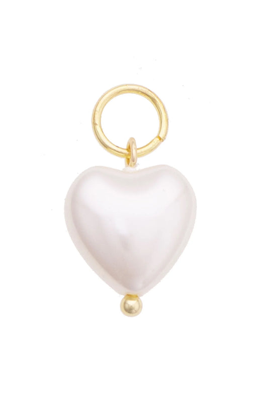 Charm - Pearl Heart