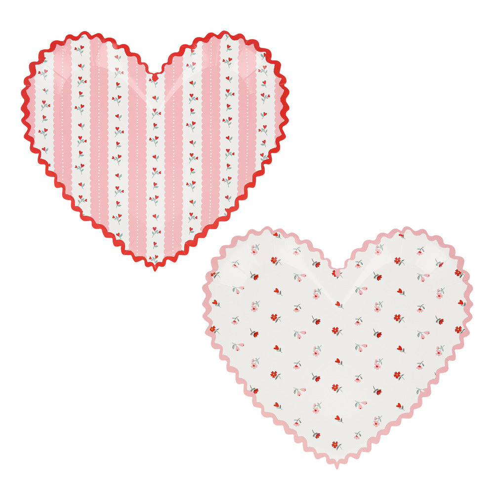 Heart Plates - Vintage Rose