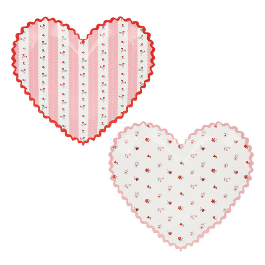 Heart Plates - Vintage Rose